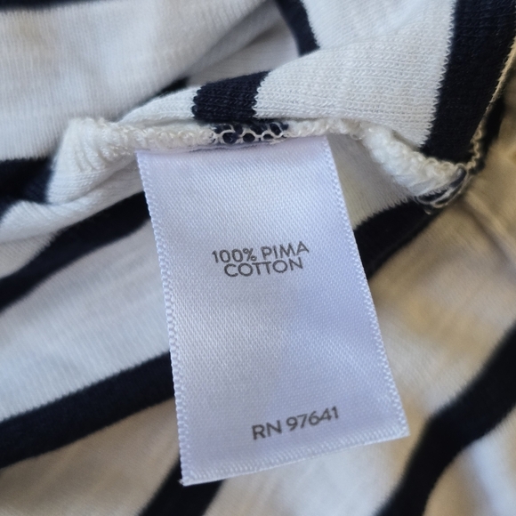 J.Jill Pima Slub Scoop Neck Side Slit Tee Size Large Petite - Picture 9 of 9